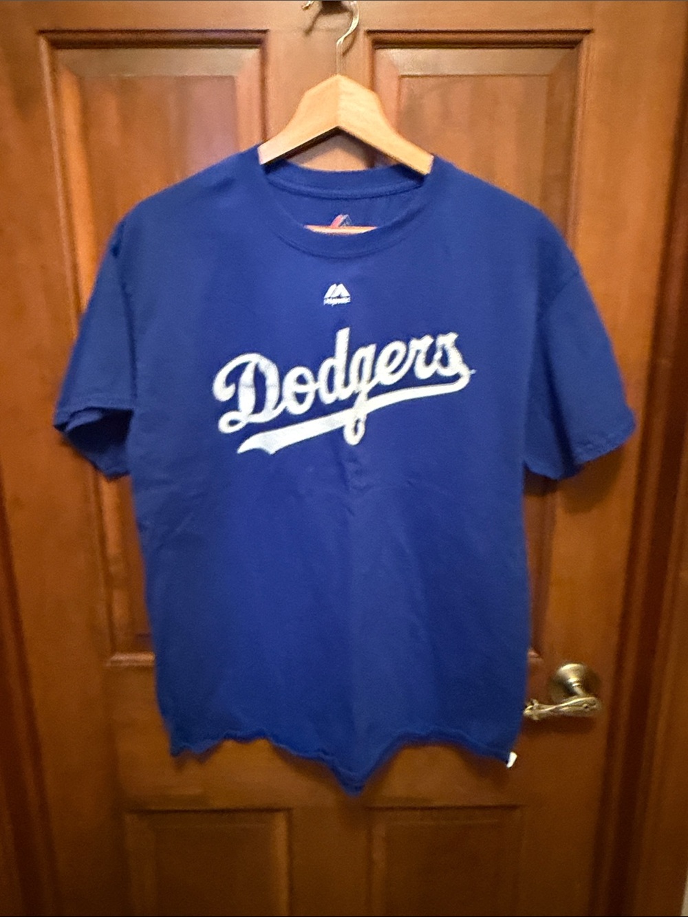 Majestic Dodgers Men's Royal Blue Logo Tee